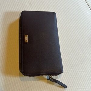 Kate Spade burgundy medium size wallet w  multiple pockets  zippers inside & out